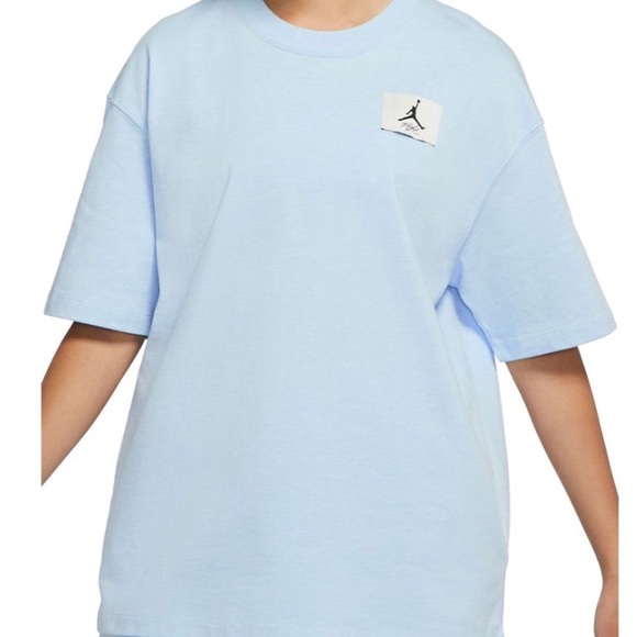 Jordan Tops Baby Blue Jordan Flight Oversized Tshirt Womens Large Poshmark